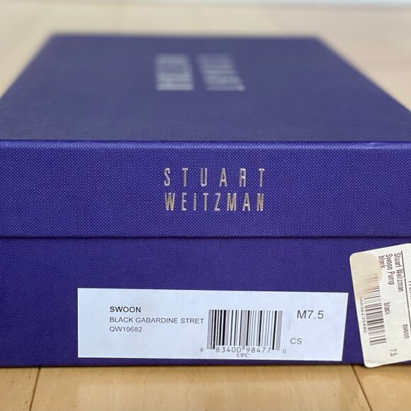 NEW IN BOX Stuart Weitzman Black Platform Heels Pumps Size 7.5 Made in Spain - Picture 9 of 9